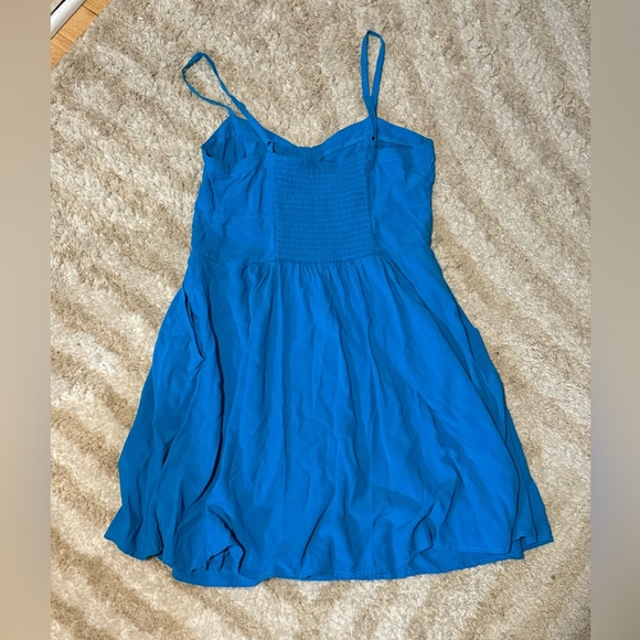 Express Vibrant Blue Mini Sundress - Picture 2 of 3
